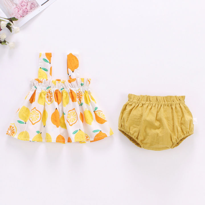 Summer%20Newborn%20Baby%20Clothes%20For%20Girls%20Boys%20Set%20Print%20Thin%20Mini%20Dress%20And%20PP%20Shorts%202Pcs%20Set%20Infant%20Baby%20Clothing%20Outfit%206-24M%20-%20Image%204