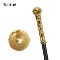 Elegant Golden Round Handle Fashion Walking Stick Cosplay Gentlemen Vintage Handmade Walking Cane Lady Detachable Walking Canes.