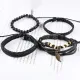 4Pcs/ Set Braided Wrap Leather Bracelets for Men Vintage Life Tree Rudder Charm Wood Beads Ethnic Tribal Wristband Rope Bracelet. 