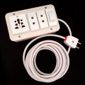 Universal 220V Extension Wire Extension Board Multi Plug 15-Feet 40/76 Wire With Superior Quality Multi Socket Brass Pin. 