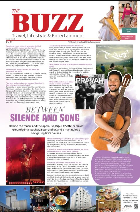 The Buzz (Travel, Lifestyle & Entertainment), November Issue, Monthly Tabloid
