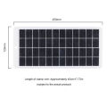 5W 12V Solar Panel Portable Solar Power Polycrystalline Siliocone Solar Charger Mini High Efficiency Solar Module with Clips. 