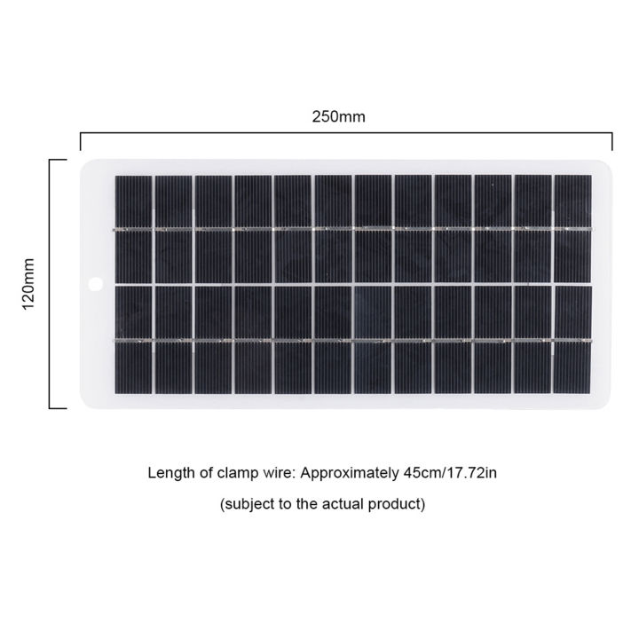 5W%2012V%20Solar%20Panel%20Portable%20Solar%20Power%20Polycrystalline%20Siliocone%20Solar%20Charger%20Mini%20High%20Efficiency%20Solar%20Module%20with%20Clips%20-%20Image%204