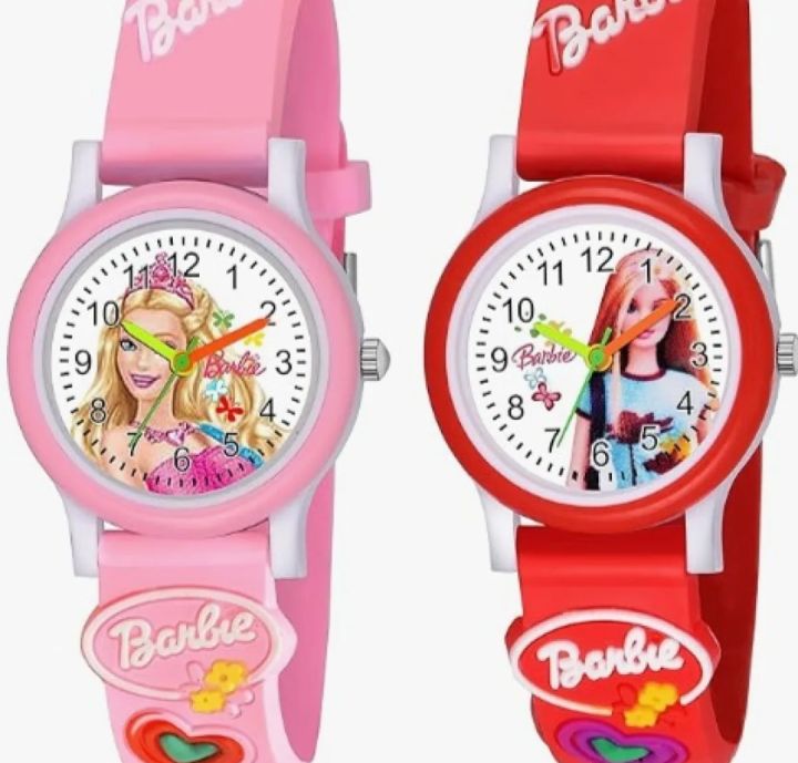 Barbie%20Doll%20Style%20Kids%20Watch%20/%20Cartoon%20Style%20Watch%20For%20Kids%20Girls%20/3D%20Cartoon%20Design%20Pink%20Silicone%20Reubber%20%20Streps%20Watch%20For%20Girls%20-%20Image%202