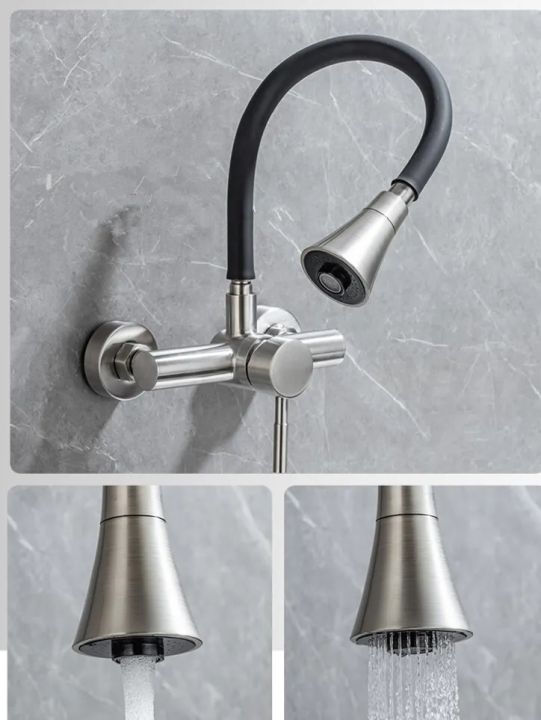 Wall%20Mount%20Kitchen%20Tap%20Single%20Handle%20Faucet%20Swivel%20Sink%20Mixer%20Tap%20Brushed%20Nickel%20-%20Image%202