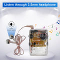 RETEKESS TR624 Transparent Portable Radio AM / FM Pointer Tuning Support Headphones, Used for Church Conference Museum Guide. 