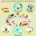 Montessori Magnetic Wooden Train Toys Early Educational Cognition Animal Toy Sorting Learning Teaching Car Cartoon Set For Kids. 