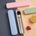 1set Household Stainless Steel Portable Tableware Chopsticks Spoons Forks Two/Three Piece Set with Box.