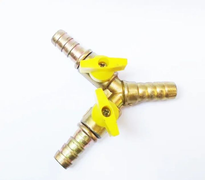 Three-Way Valve 3 Way Hose Connector Barb Ball Valve Y Shape Pipe Sp...