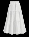 Ladies Casual Long Skirts/Women's White Long Skirts. 