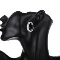 Popular fine 925 Sterling Silver charms stud Earrings for Women Creativity Christmas s Street all-match party Jewelry. 