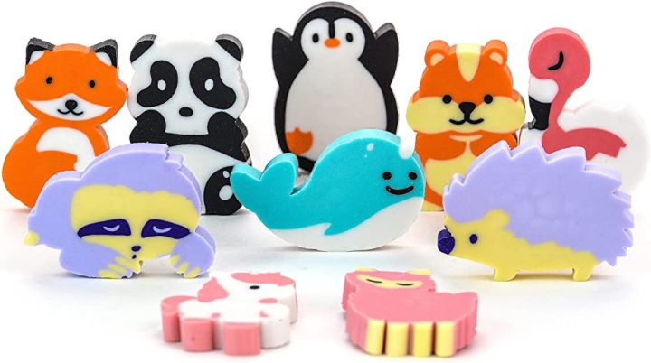 Erasers for Kids - Pencil Eraser Animals - 20 Pcs Mini Erasers Kids Bulk - Cute Erasers for Classroom Prizes - Bulk Gifts for Kids - Mini School Supplies - Bulk Toys - Vending Machine Toy ) (F_loverS)