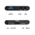 4K Video Capture Card 1080P 60fps HD Camera Recording Box HDMI-compatible to USB 3.0 PC Live Streaming Grabber Recorder. 