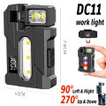 Clip-On Flashlight Rechargeable Mini EDC Keychain Torch,Compact Pocket COB Flash Light for Hiking Camping Fishing Holiday s. 