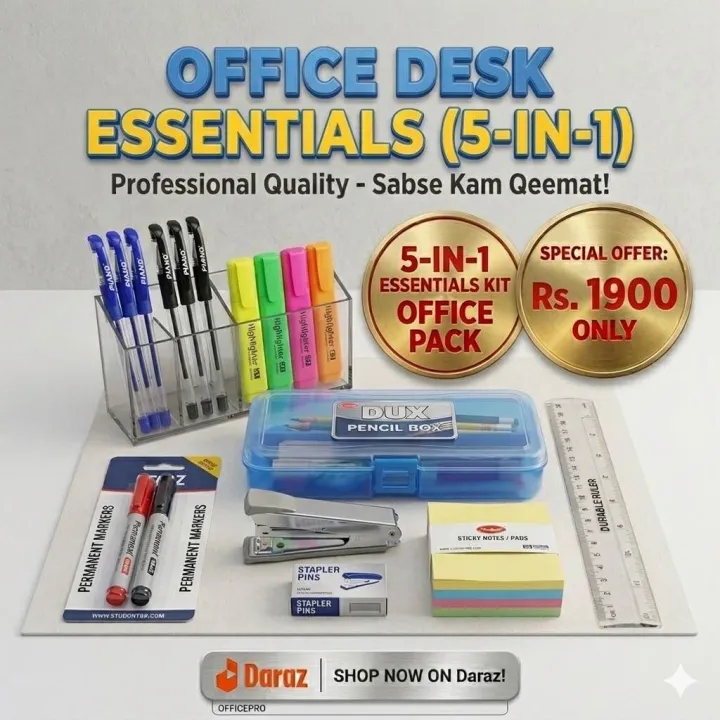 Product Details: Office Desk Essentials (5-in-1) Kit Elevate your ...