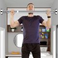 35-80cm Adjustable Stainless Steel Clothes Drying Rack No-Drill Telescopic Pole Curtain Rod for Balcony Bathroom. 