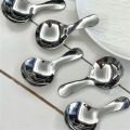 A Pair Stainless Steel Spoon Fork Cutlery Set Harmless Short Handled Round Spoon Fold Portable Dessert Bento Travel Outdoor Camp. 