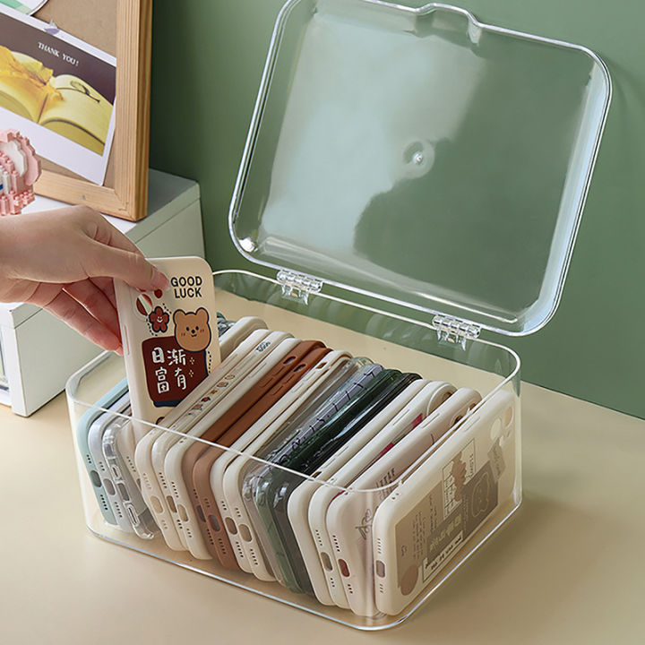 Acrylic%20Sundries%20Storage%20Basket%20Phone%20Case%20Holder%20Ins%20Transparent%20Phone%20Case%20Organizer%20Storage%20Box%20with%20Cover%20Home%20Desktop%20-%20Image%202