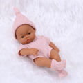 20cm Brown Skin Reborn Dolls Full Vinyl Mini Baby Doll 7.87inch Reborn Baby Doll Soft Touch Doll for Girls Bebe Doll Toys Gifts. 