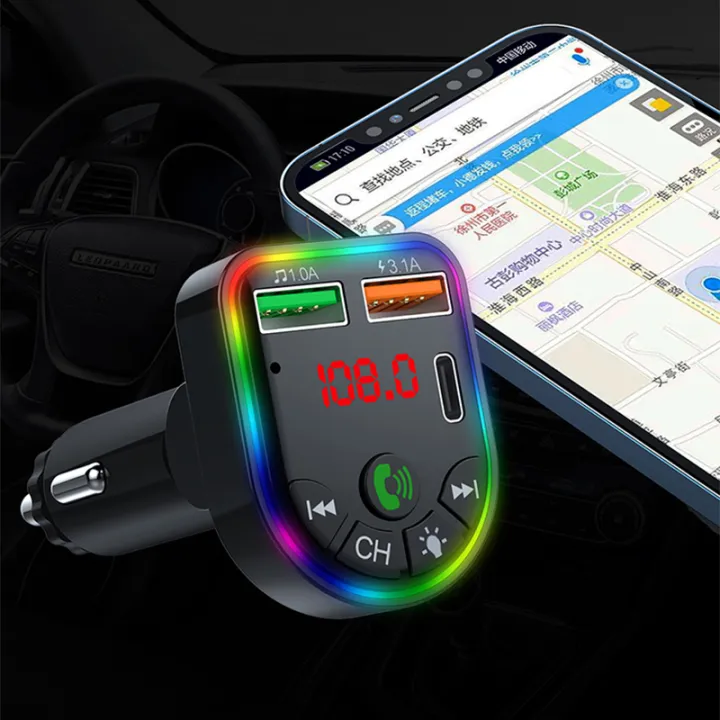 Car%20Bluetooth%20Adapter%20Type-C%20Dual%20USB%20Car%20Charger%20MP3%20Music%20Player%205.3%20FM%20Transmitter%20Handsfree%20Calling%20Audio%20Car%20Adapter%20-%20Image%202