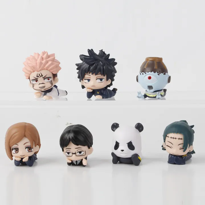 7pcs/set%20Jujutsu%20Kaisen%20Satoru%20Gojo%20Itadori%20Yuji%20Megumi%20Kugisaki%20Sukuna%20Geto%20Suguru%20Anime%20Figure%20Toys%20Cute%20Doll%20Collection%20Model%20-%20Image%204