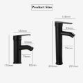 Black Basin Faucet Stainless Steel Paint Faucet Bathroom Single Handle Basin Faucets Blacked Single Hole Hot Cold Mixer Tap. 