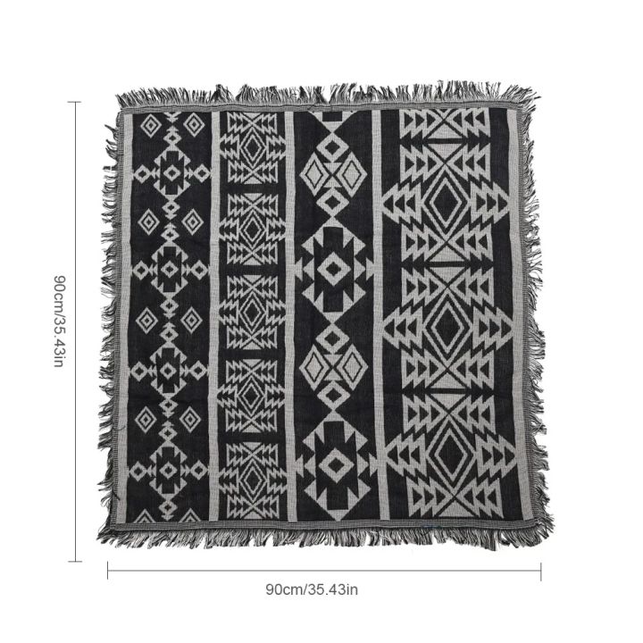 90x90cm%20Bohemian%20Plaid%20Blanket%20with%20Tassel%20for%20Sofa%20Bed%20Decorative%20Blankets%20Cotton%20Sofa%20Cover%20Throw%20Blanket%20-%20Image%203