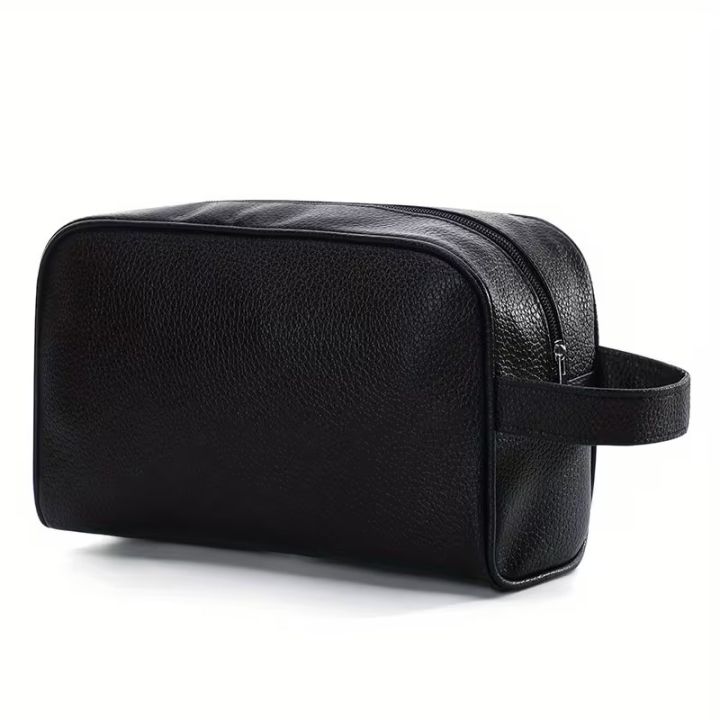 Large PU Toiletry Bag Waterproof Makeup Organizer Travel Cosmetic Case Portable Storage for Bathroom Essentials