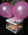 Set of 3pcs Transparent Gift Box / Transparent Square Cake Box For Birthday & Happy Anniversary. 