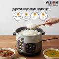 VISION 1100W MC-3.0 Liter Stainless Still Smart Rice Cooker with Thermal Safety Fuse- Double Pot.