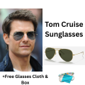 Tom Cruise Sunglasses For Men | +Free Cover & Cleaning Cloth | Hollywood Hero Look | Mission Impossible Style. 