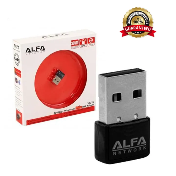 Alfa Mini Wifi Adapter/Catcher 300-Mbps Alfa Usb LAN Card For Computer ...