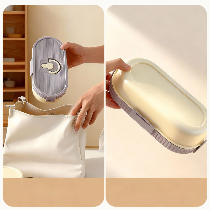 WORTHBUY%20304%20Stainless%20Steel%20Oval%20Insulated%20Lunch%20Box%20For%20Kids%20Student%20Portable%20Leak%20Proof%20Divided%20Food%20Container%20Microwave%20Safe%20-%20Image%205