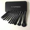 M.A.C Cosmetic Makeup Brush Set - 12 Pcs (Pack of 12). 