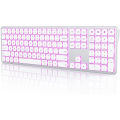 RGB Wireless Bluetooth Keyboard Full Size Multi-Purpose Rechargeable Keyboard Backlight Gaming Keyboard for Tablet PC. 