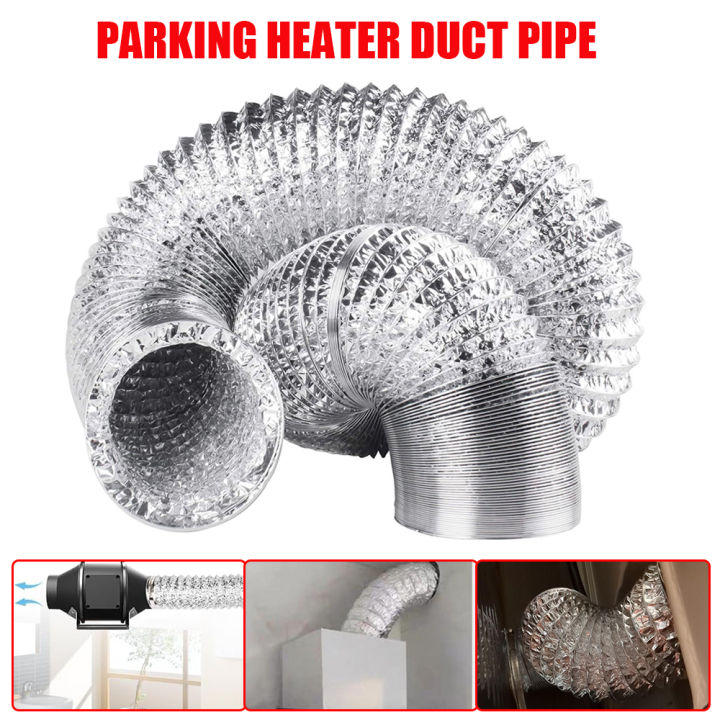 Scalable Aluminum Foil Ventilation Pipe 50/60/76/80/90mm Encrypted Smoke Tube Kitchen Exhaust Fan Hose for Parking Heater Outlet