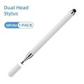 2 In 1 Universal Stylus Pen Dual Tip Capacitive Touch Screen Stylus Touch Pencil Silicone Disc Stylus Pen for Android Tablet Mobile Laptop Drawing Writing Gaming Note Taking No Charging Required Compatible with All Devices. 