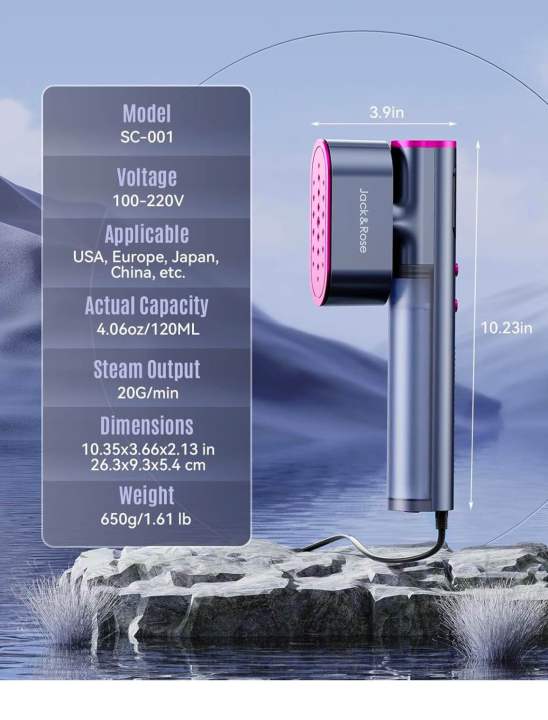 Jack%20%EF%BC%86%20Rose%20Travel%20Steamer%20for%20Clothes,110-220V%20Portable%20Steamer,15s%20Heat%20Up,Steamer%20%EF%BC%86%20Iron%202%20In%201,%20Travel%20Size%20Garment%20Steamer,Large%20Ceramic%20Heat%20Panel,for%20Global%20%EF%BC%86%20Europe%20Traveling%20-%20Image%207