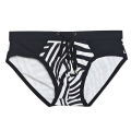 UXH Men's Swim Briefs beach pants Surfing bathing  Surfboard Black strips Swimwear Pad Removed Push-up Swimming swimsuits. 