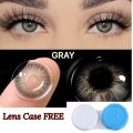 Colour Contact Lenses 2 pcs (Pair) for Eyes Cosmetic Men / Women High Quality 1 Year use + Free lens case Blue Brown Green Eye Contacts lenses. 