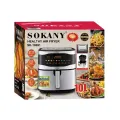 Sokany 10 Litre Digital 2200W Double Heater Oil-Free Healthy Cooking (SK-10091) Air Fryer. 