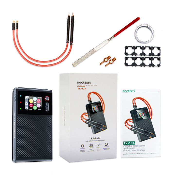 DOCREATE%20TK-10A%20Portable%20Spot%20Welder%201200A%20LCD%20Display%208000mAh%20Battery%20Dual%20Pulse%20Welds%200.25mm%20Nickel%20Plate%20Fast%20-%20Image%206