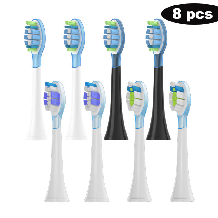 8Pcs Replacement Brush Heads for Philips HX6064 HX6930 HX6730 Sonic Electric Toothbrush Vacuum Soft DuPont Bristle Nozzles
