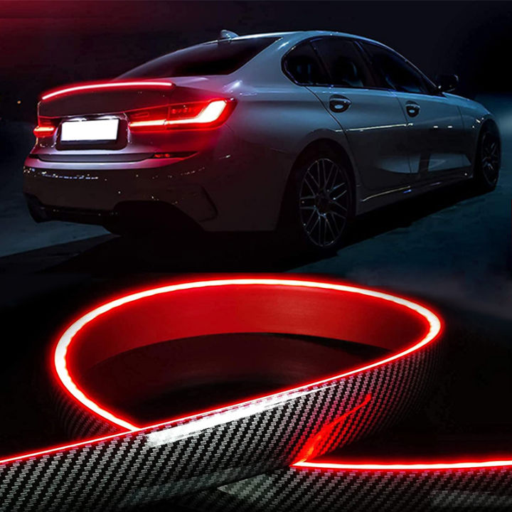 Integrated Led Spoiler LED Spoiler Light Car Universal Carbon Fiber Spoiler Lip Kit Turn ...