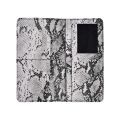 Premium Quality Genuine White leather Handmade long Fold Wallet in Snake Style texture for Mens. 