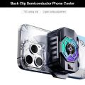SL31 Mobile phone back clamp radiator TEC cooler with temperature display, cooling fan for iPhone Samsung Android phone games. 