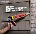 Fixo 91 quick dry all purpose high strength construction adhesive nail free adhesive for all construction materials. 