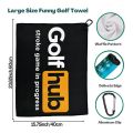 Funny Microfiber Premium Golf Towel, Printed Golf Towels for Golf Bags for Men & Women, Great Golf Accessories for Men Golfers. 