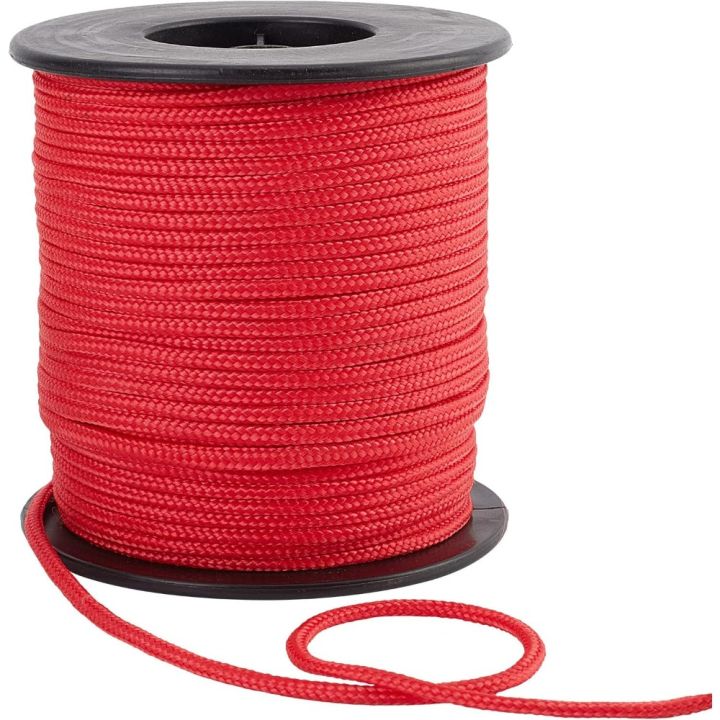 3mm 54yard Red Parachute Cord Nylon Rope Cord Braided Lift Shade Cord Blinds String Wind Chime Cord Replacement for Camping
