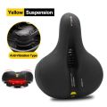 Hollow Breathable Bicycle Saddle Men Women MTB Road Bike Saddle Shock Absorbing Comfortable Big Butt Bike Seat Safety Warning.